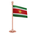 Suriname Car Dashboard Flag of 2in x 3in With A Steel or Plastic Base