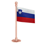 Slovenia Car Dashboard Flag of 2in x 3in With A Steel or Plastic Base