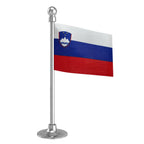 Slovenia Car Dashboard Flag of 2in x 3in With A Steel or Plastic Base