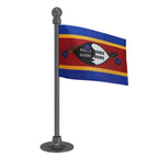 Swaziland Car Dashboard Flag of 2in x 3in With A Steel or Plastic Base
