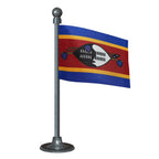 Swaziland Car Dashboard Flag of 2in x 3in With A Steel or Plastic Base