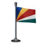 Seychelles Car Dashboard Flag of 2in x 3in With A Steel or Plastic Base