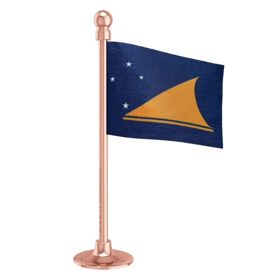 Tokelau Car Dashboard Flag of 2in x 3in With A Steel or Plastic Base