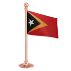 Timor Leste Car Dashboard Flag of 2in x 3in With A Steel or Plastic Base