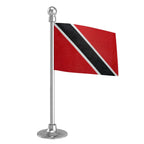 Trinidad & Tobago Car Dashboard Flag of 2in x 3in With A Steel or Plastic Base