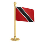 Trinidad & Tobago Car Dashboard Flag of 2in x 3in With A Steel or Plastic Base