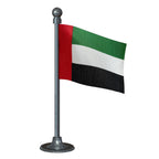 UAE United Arab Emirates Car Dashboard Flag of 2in x 3in With A Steel or Plastic Base