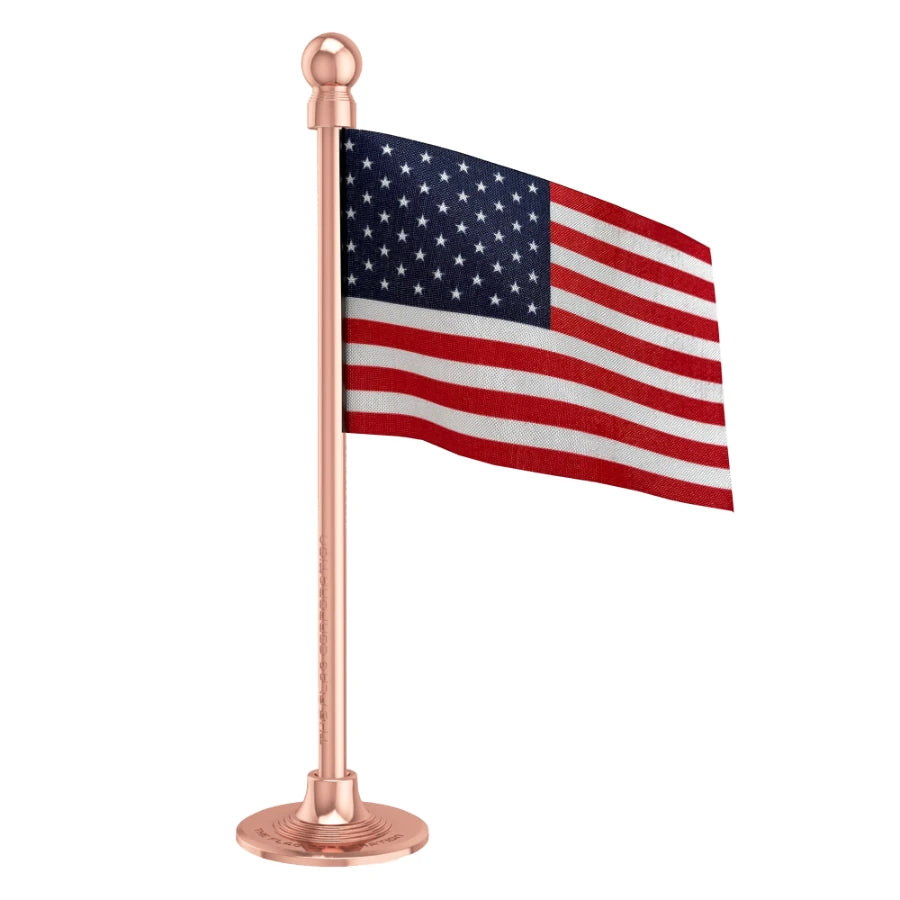 United States of America Car Dashboard Flag of 2in x 3in With A Steel or Plastic Base