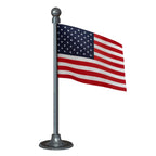 United States of America Car Dashboard Flag of 2in x 3in With A Steel or Plastic Base