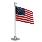 United States of America Car Dashboard Flag of 2in x 3in With A Steel or Plastic Base