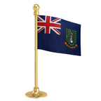 British Virgin Islands Car Dashboard Flag of 2in x 3in With A Steel or Plastic Base
