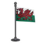 Wales Car Dashboard Flag of 2in x 3in With A Steel or Plastic Base