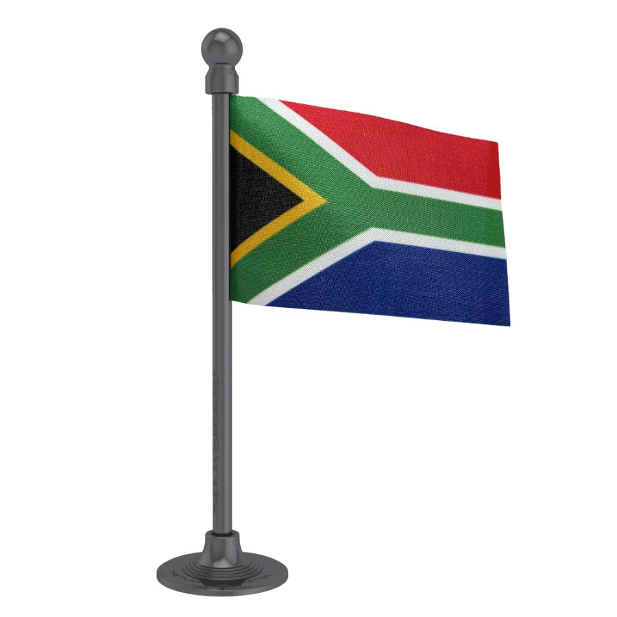 South Africa Car Dashboard Flag of 2in x 3in With A Steel or Plastic Base
