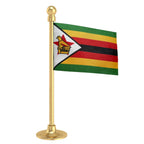 Zimbabwe Car Dashboard Flag of 2in x 3in With A Steel or Plastic Base