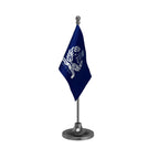 CISF Central Industrial Security Force Police Table Flag of 4in x 6in With A Heavy Plastic Base
