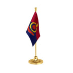 Daman and Diu Police Table Flag of 4in x 6in With A Heavy Plastic Base