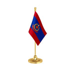 Delhi Police Table Flag of 4in x 6in With A Heavy Plastic Base