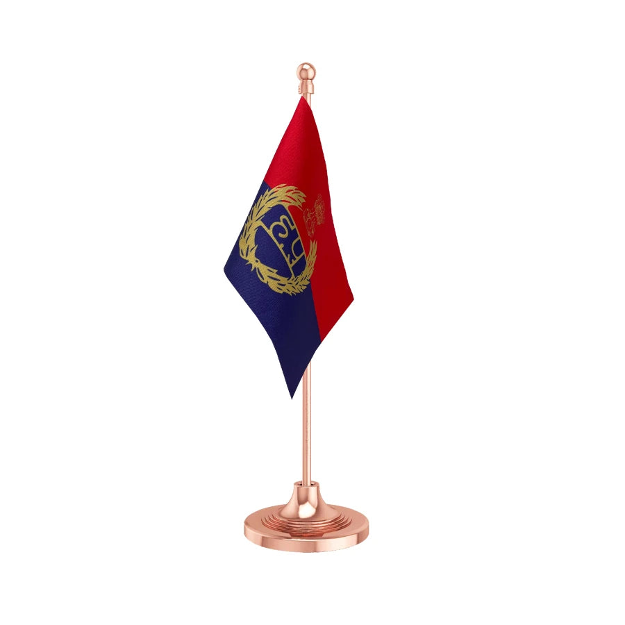 Haryana Police Table Flag of 4in x 6in With A Heavy Plastic Base