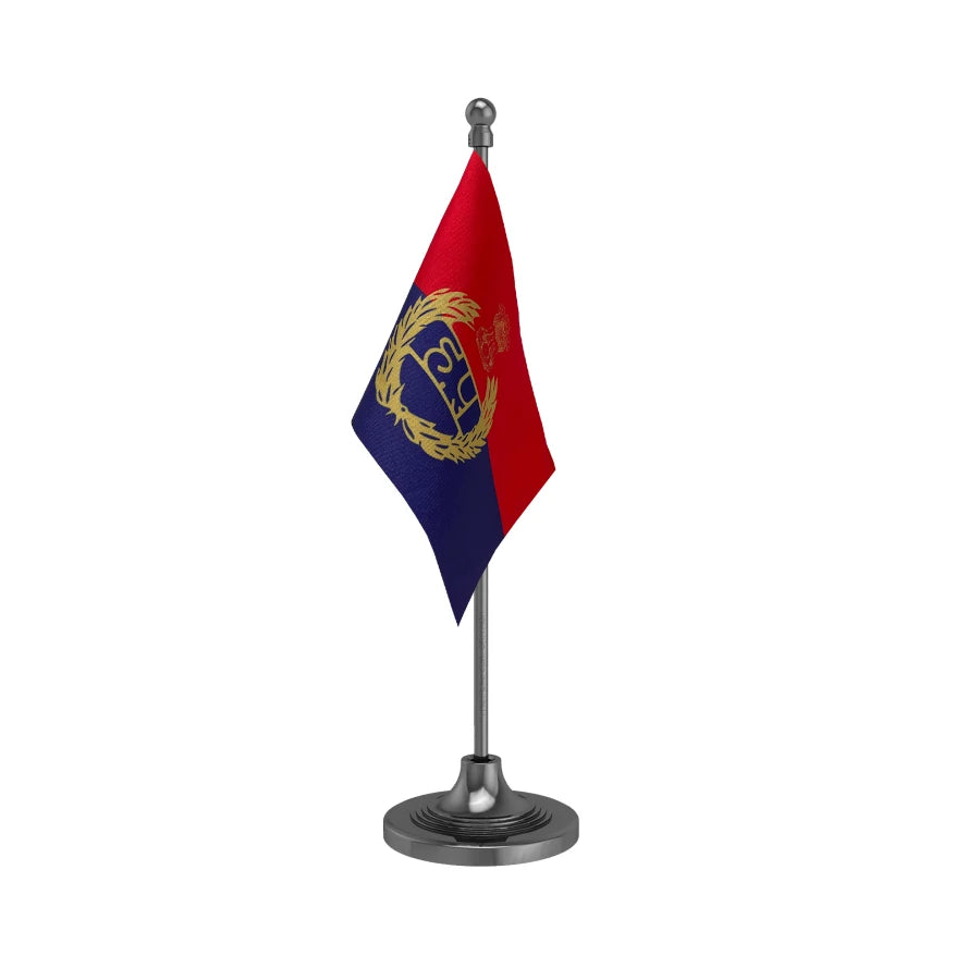 Haryana Police Table Flag of 4in x 6in With A Heavy Plastic Base