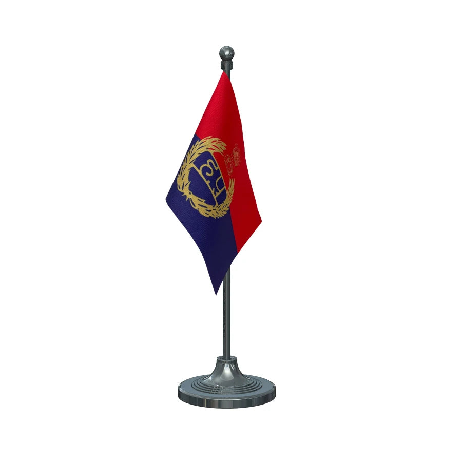 Haryana Police Table Flag of 4in x 6in With A Heavy Plastic Base