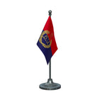 Haryana Police Table Flag of 4in x 6in With A Heavy Plastic Base