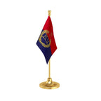 Haryana Police Table Flag of 4in x 6in With A Heavy Plastic Base