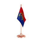 Jammu and Kashmir Police Table Flag of 4in x 6in With A Heavy Plastic Base