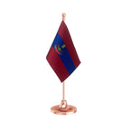 Mizoram Police Table Flag of 4in x 6in With A Heavy Plastic Base