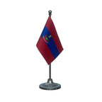 Mizoram Police Table Flag of 4in x 6in With A Heavy Plastic Base