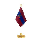 Mizoram Police Table Flag of 4in x 6in With A Heavy Plastic Base