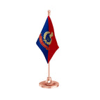 Orissa Police Table Flag of 4in x 6in With A Heavy Plastic Base