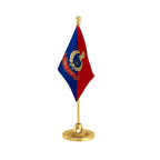 Orissa Police Table Flag of 4in x 6in With A Heavy Plastic Base