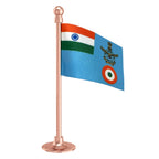 Indian Air Force Car Dashboard Flag of 2in x 3in With A Steel or Plastic Base