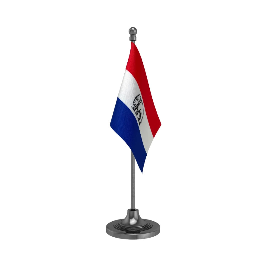 AGP Asom Gana Parishad Table Flag of 4in x 6in With A Heavy Plastic Base