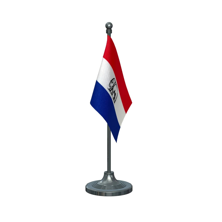 AGP Asom Gana Parishad Table Flag of 4in x 6in With A Heavy Plastic Base