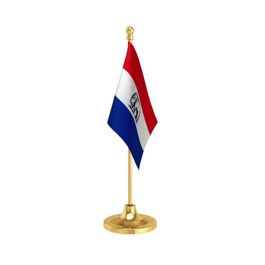 AGP Asom Gana Parishad Table Flag of 4in x 6in With A Heavy Plastic Base