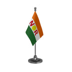 AINRC All India N.R. Congress Table Flag of 4in x 6in With A Heavy Plastic Base