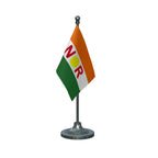 AINRC All India N.R. Congress Table Flag of 4in x 6in With A Heavy Plastic Base