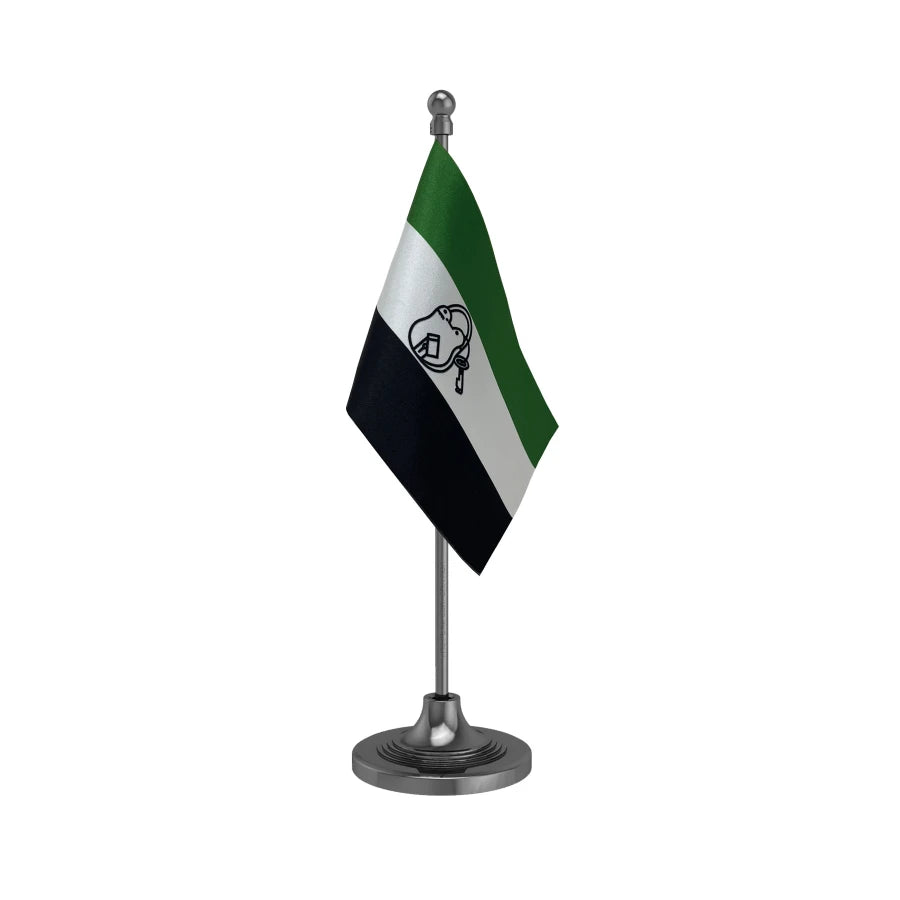 AIUDF All India United Democratic Front Table Flag of 4in x 6in With A Heavy Plastic Base