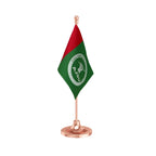 AJSU All Jharkhand Students Union Table Flag of 4in x 6in With A Heavy Plastic Base