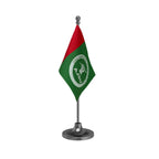 AJSU All Jharkhand Students Union Table Flag of 4in x 6in With A Heavy Plastic Base