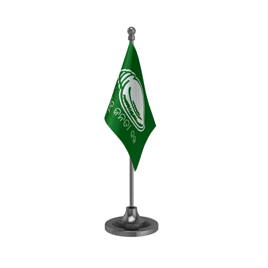 BJD Biju Janata Dal Table Flag of 4in x 6in With A Heavy Plastic Base