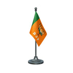 BJP Bhartiya Janata Party Table Flag of 4in x 6in With A Heavy Plastic Base