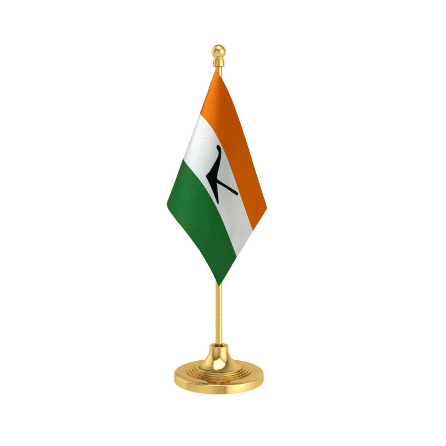 BPF Bodoland People's Front Table Flag of 4in x 6in With A Heavy Plastic Base