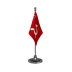 CPI Communist Party Table Flag of 4in x 6in With A Heavy Plastic Base