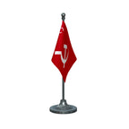 CPI Communist Party Table Flag of 4in x 6in With A Heavy Plastic Base