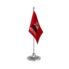 CPIML Communist Party Table Flag of 4in x 6in With A Heavy Plastic Base