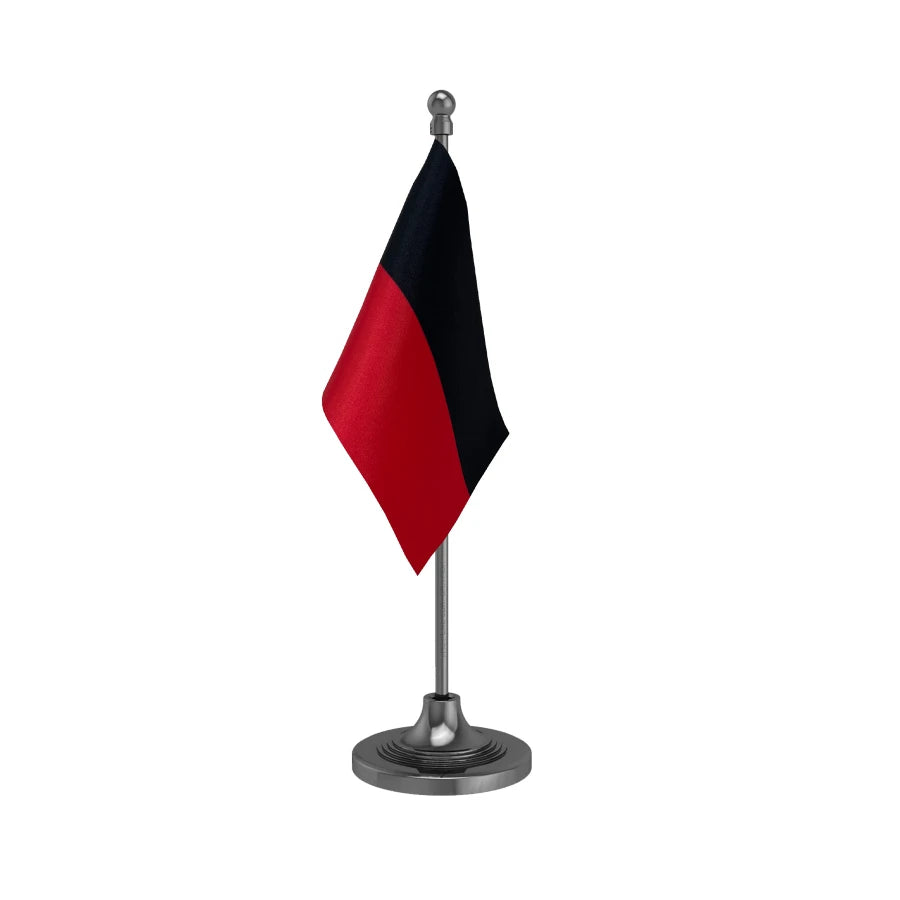 DMK Dravida Munnetra Kazhagam Table Flag of 4in x 6in With A Heavy Plastic Base