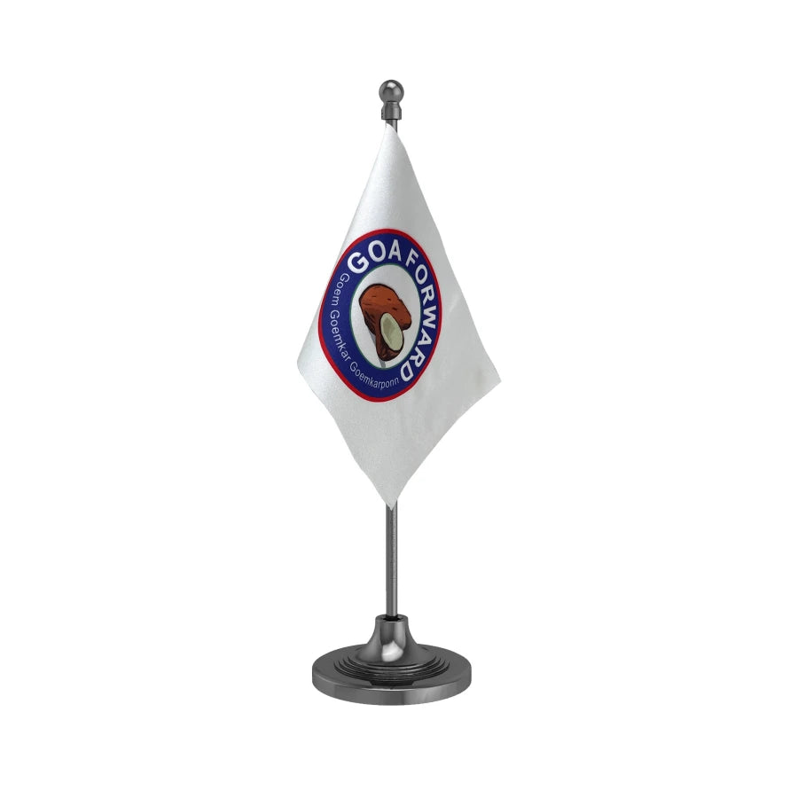 GFP Goa Forward Party Table Flag of 4in x 6in With A Heavy Plastic Base