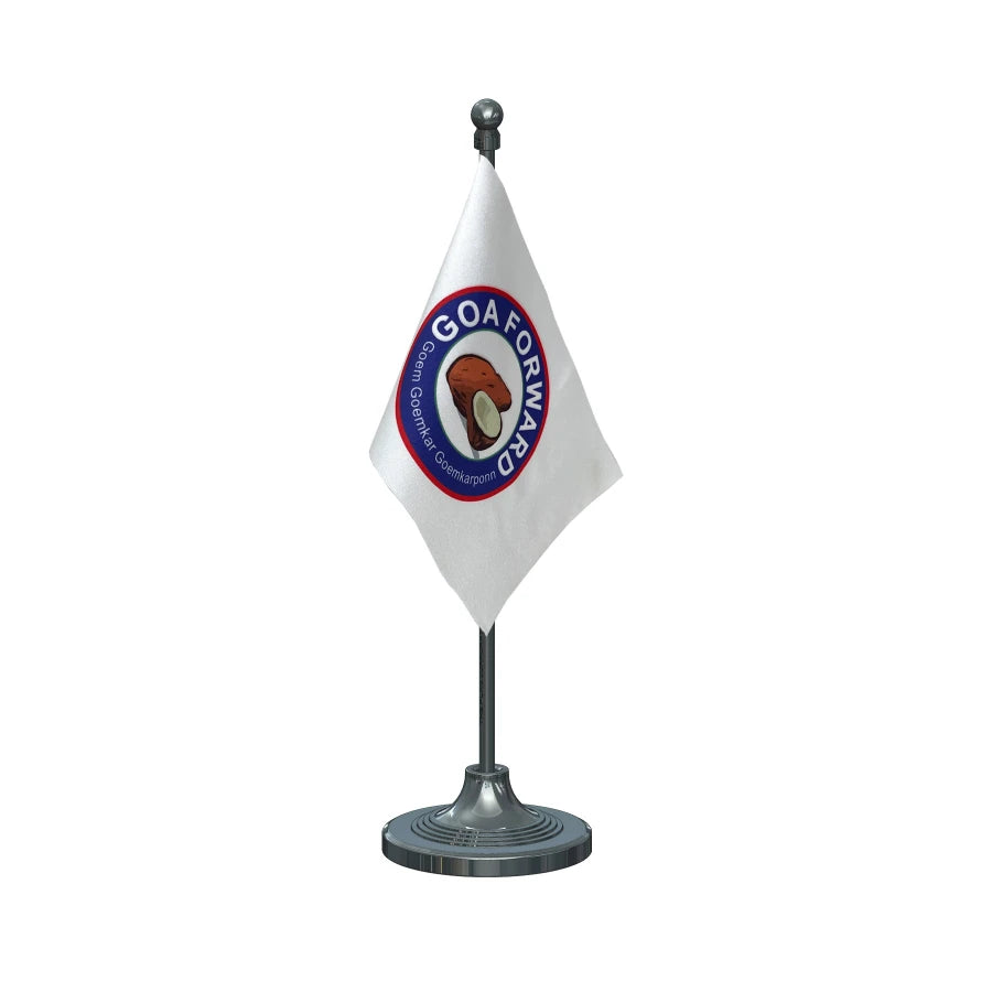 GFP Goa Forward Party Table Flag of 4in x 6in With A Heavy Plastic Base